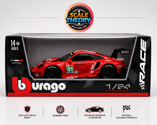 Bburago Porsche 911 RSR LM 2020 Diecast Scale Model (Scale 1:24) - Scale-theory India