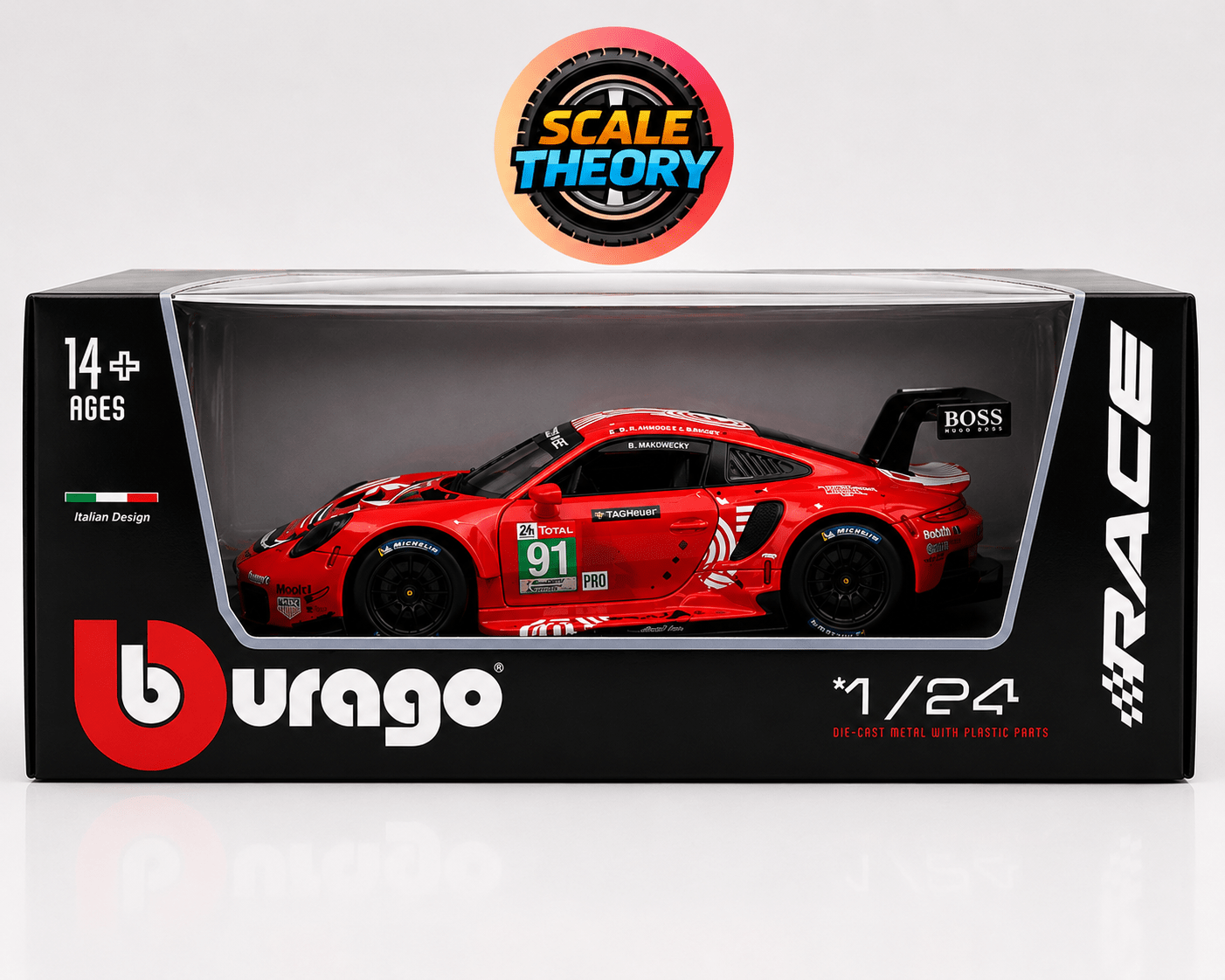 Bburago Porsche 911 RSR LM 2020 Diecast Scale Model (Scale 1:24) - Scale-theory India