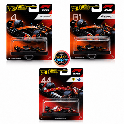 Hot Wheels - Formula 1 - Premium Car-Culture - McLaren 4, McLaren 81 & Ferrari 44 (Reseller) - Scale-theory India
