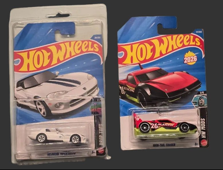 Hot Wheels - Mainline Imported - 🇹 🇭'92 Dodge Viper RT/10 ( Treasure Hunt) with Blister Protection, High - Tail Chaser, Coupé Clip, Eggshell Racer - Scale Theory India