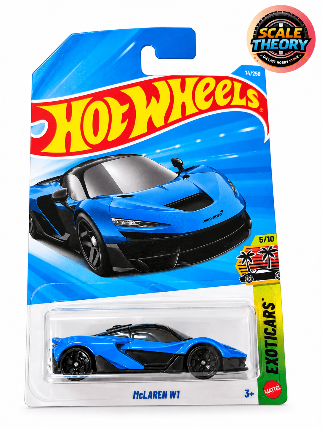 Hot Wheels - Mainline - McLaren W1 ( Blue)- Without Blister Protection Pack - Strictly Resale Supply - Scale-theory India